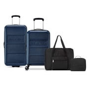 Securitech by Delsey, Asphalt 4 PC Spinner Luggage Set, with Carry-on, Trunk, Duffel Bag, and Toiletry Organizer