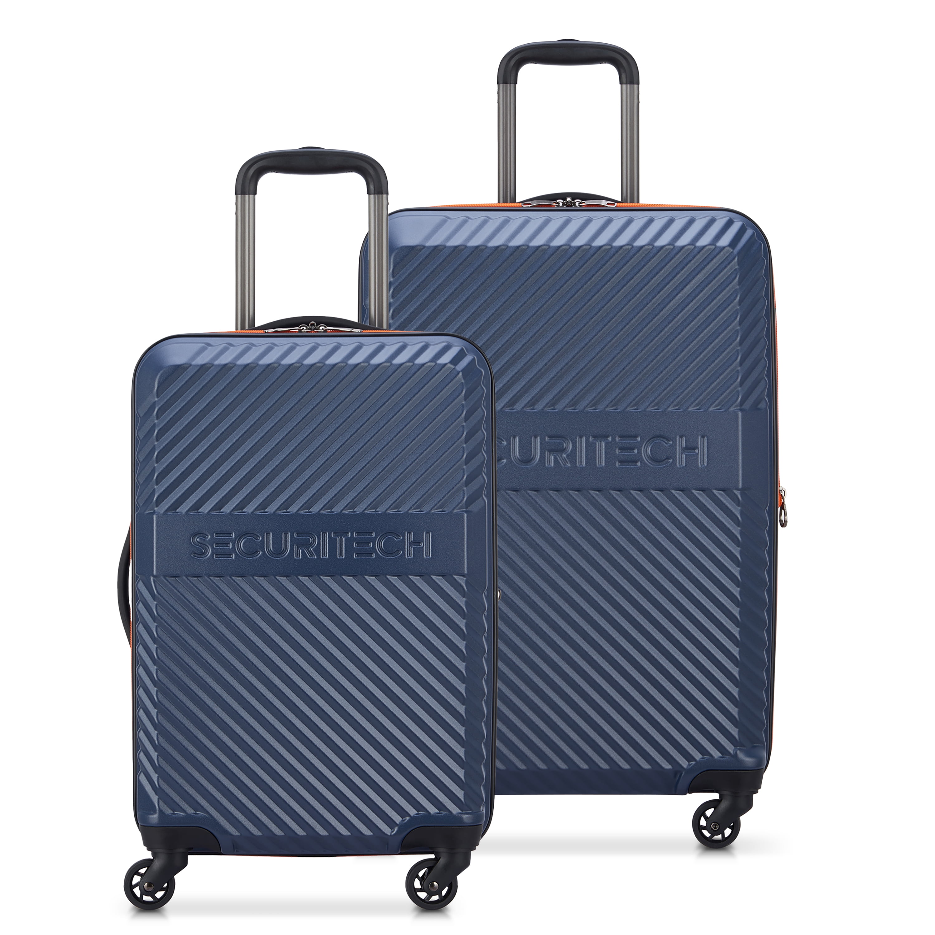 Securitech by Delsey, Patrol 2 PC Hardside Luggage Set includes Carry-on & Medium Checked Sizes, Blue