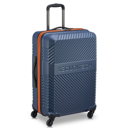 Securitech by Delsey, Patrol 27" Medium Checked Hard Side Spinner Luggage with Divider Pockets, Blue