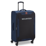 Securitech by Delsey, Rugged Softside 28 Checked Expandable Spinner Luggage, Navy