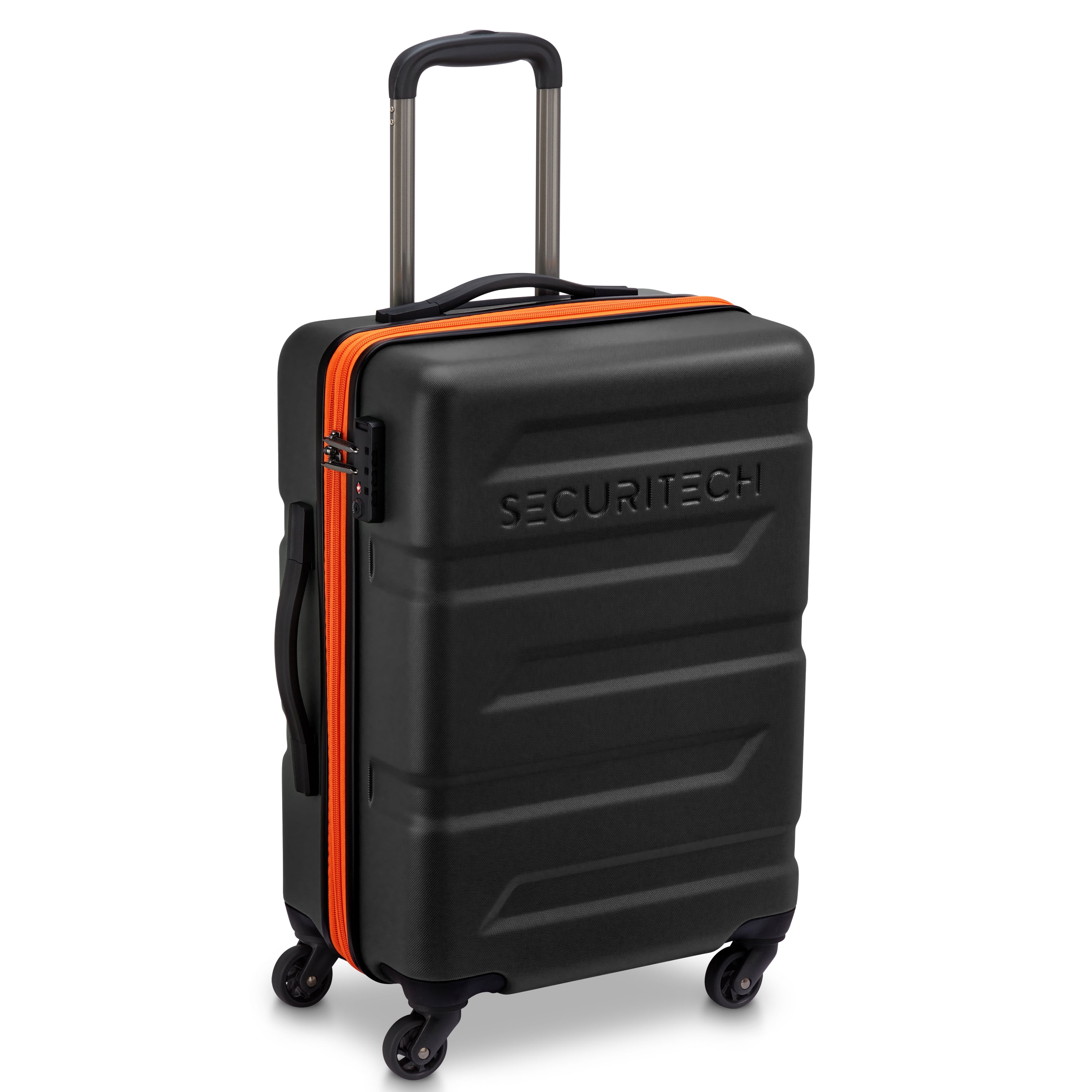 Securitech by Delsey, Slash Carry-on Expandable Spinner Luggage, Black