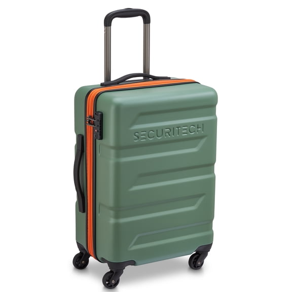Securitech by Delsey, Slash Carry-on Expandable Spinner Luggage, Green