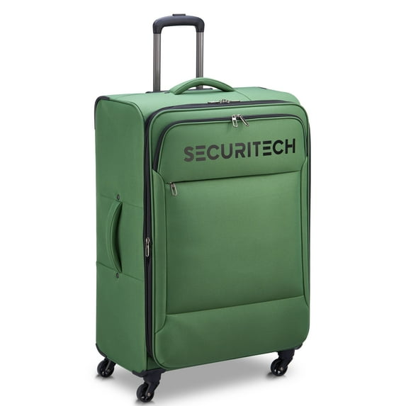 Securitech by Delsey, Vanguard 32" Large Checked Soft Side Spinner Luggage Green