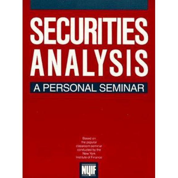 Pre-Owned Securities Analysis : A Personal Seminar (Paperback) 9780136582045