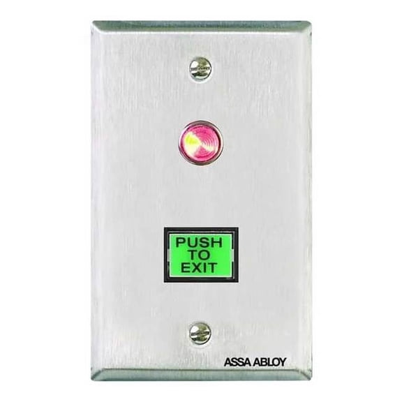 Securitron Push Button,Surface Mounted,SS PB3EAR