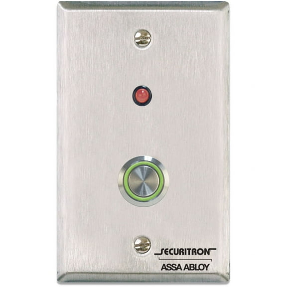 Securitron Push to Exit Button,SPDT,Momentary,4A PB4L-2