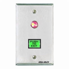 Securitron Push to Exit Button,Wall Mounted PB3EN