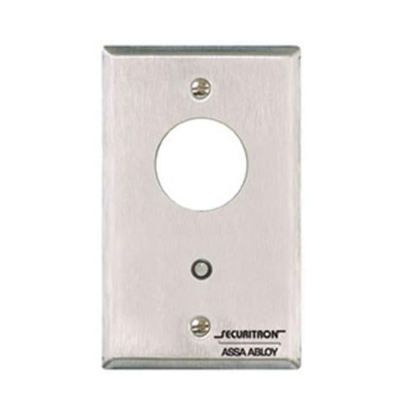 Securitron Single Gang Mortise Key Switch Momentary - Satin Stainless Steel