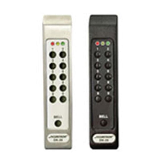 Securitron Stainless Steel Narrow Stile Digital Keypad System, Black Anodized Finish