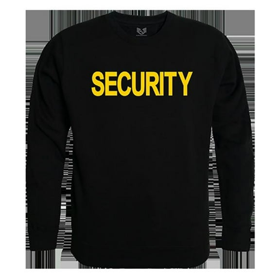 Security 2 Graphic Crew Neck Sweatshirt, Black - Medium