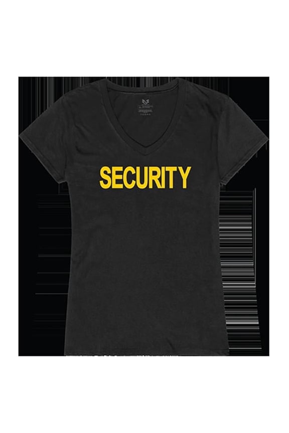 Security 2 Graphic V-Neck T-Shirts, Black - Extra Large