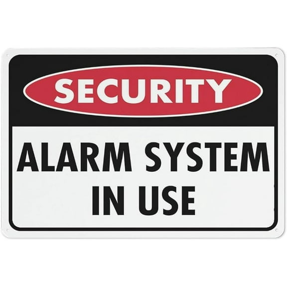 Security Alarm System in Use Sign 8x12 Inchch Metal Sign, Rustproof Aluminum, Multicolor