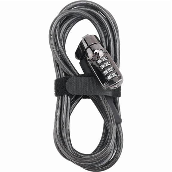 Security Anti-Theft Combination Laptop Notebook Cable Lock 4 Digit Password Lock,1*combination lock 3*gaskets,Black