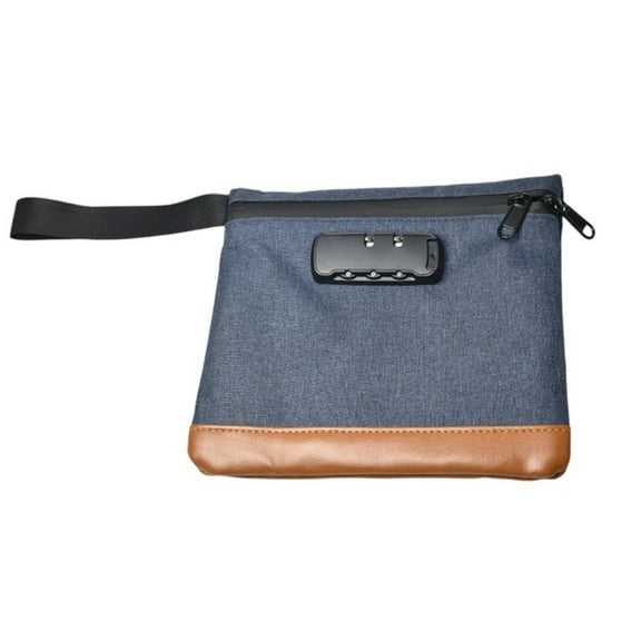 Security Anti-Theft Money Bag Smell Proof Bags with Combination Lock Waterproof Pouch Men & Women Safe Travel Carry Bag