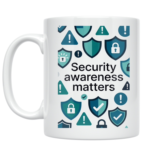 Security Awareness Matters Design - Cybersecurity Advocate - 11 oz Ceramic Coffee Mug