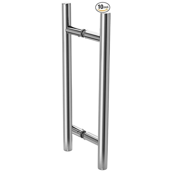 Security Back to Back Ladder Door Pull 6 Inch Finish for and Residential Heavy Glass Frameless Shower Doors 1/4 Inch to 1/2 Inch Thick