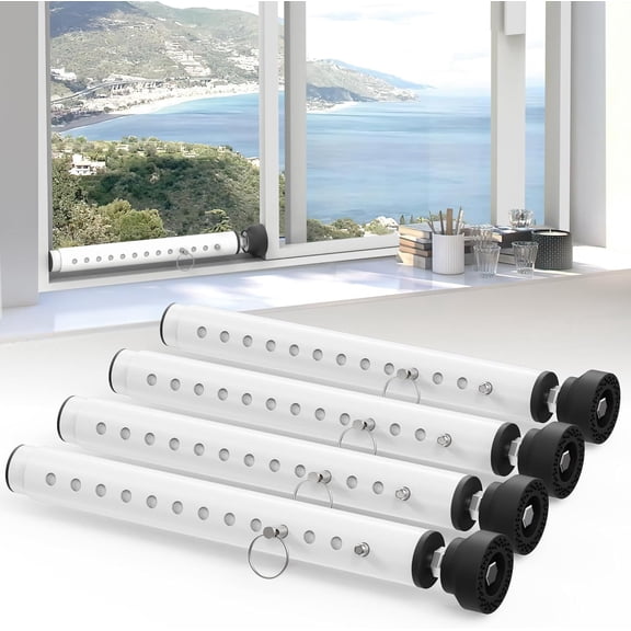 Security Bars for Sliding/Vertical Window, Adjustable Window Jammer Bars Security Inside,(Small)Window Guards for Home Security, 11" to 18" Anti Theft Window Safety Lock Bar