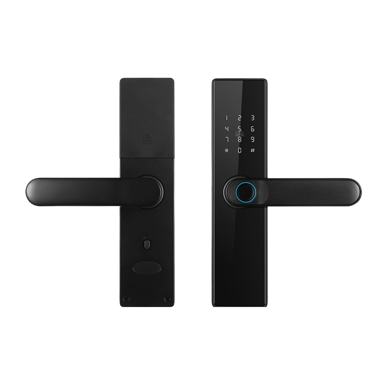 Security Biometric Fingerprint Smart Door Handle Tuya Electronic ...