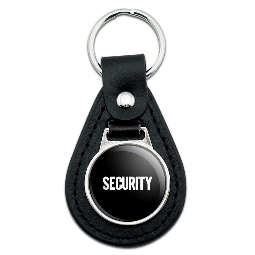 Security Black Leather Keychain - Walmart.com