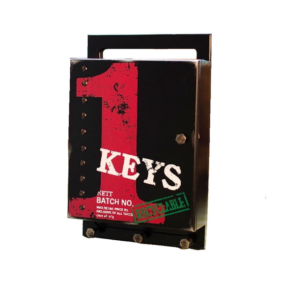 Security Box with Hooks Retro Wood for Key Holders Creative for Key Storage