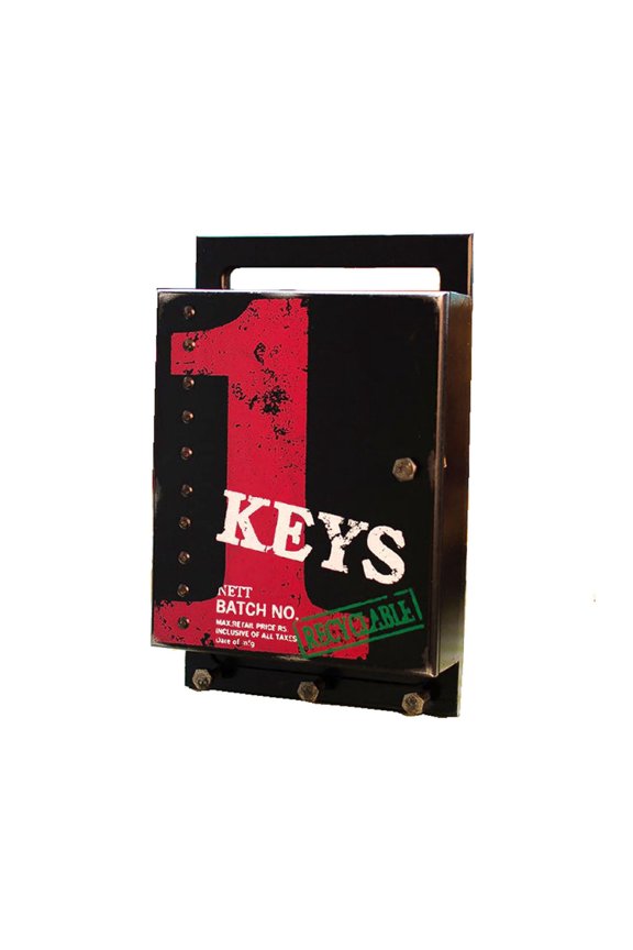 Security Box with Hooks Retro Wood for Key Holders Creative for Key Storage