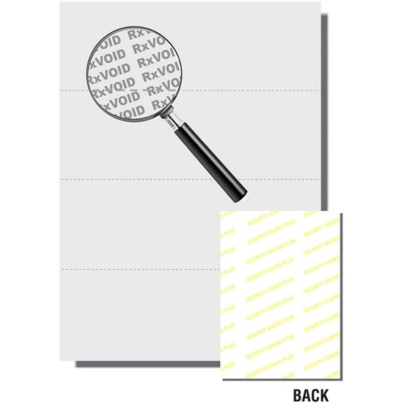 Security Business Forms w Triple Hrz Perf, Off-White 8.5"x 11" 24lb-Cs/2500 Shts