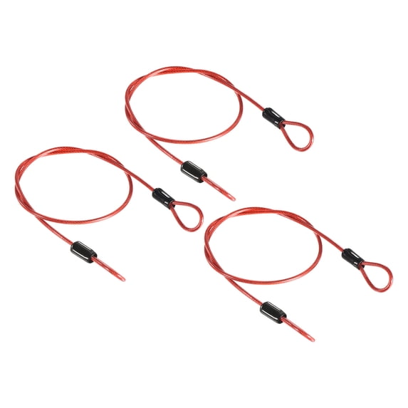 Wire Rope Security Examples Security Cable 2.5mm x 0.5m/1.64ft Coated Luggage Lock Wire Rope with ...
