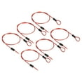thumbnail image 1 of Uxcell Security Cable Coated Luggage Lock Wire Rope with Loop Clear Red 1.64ft, 1 of 5