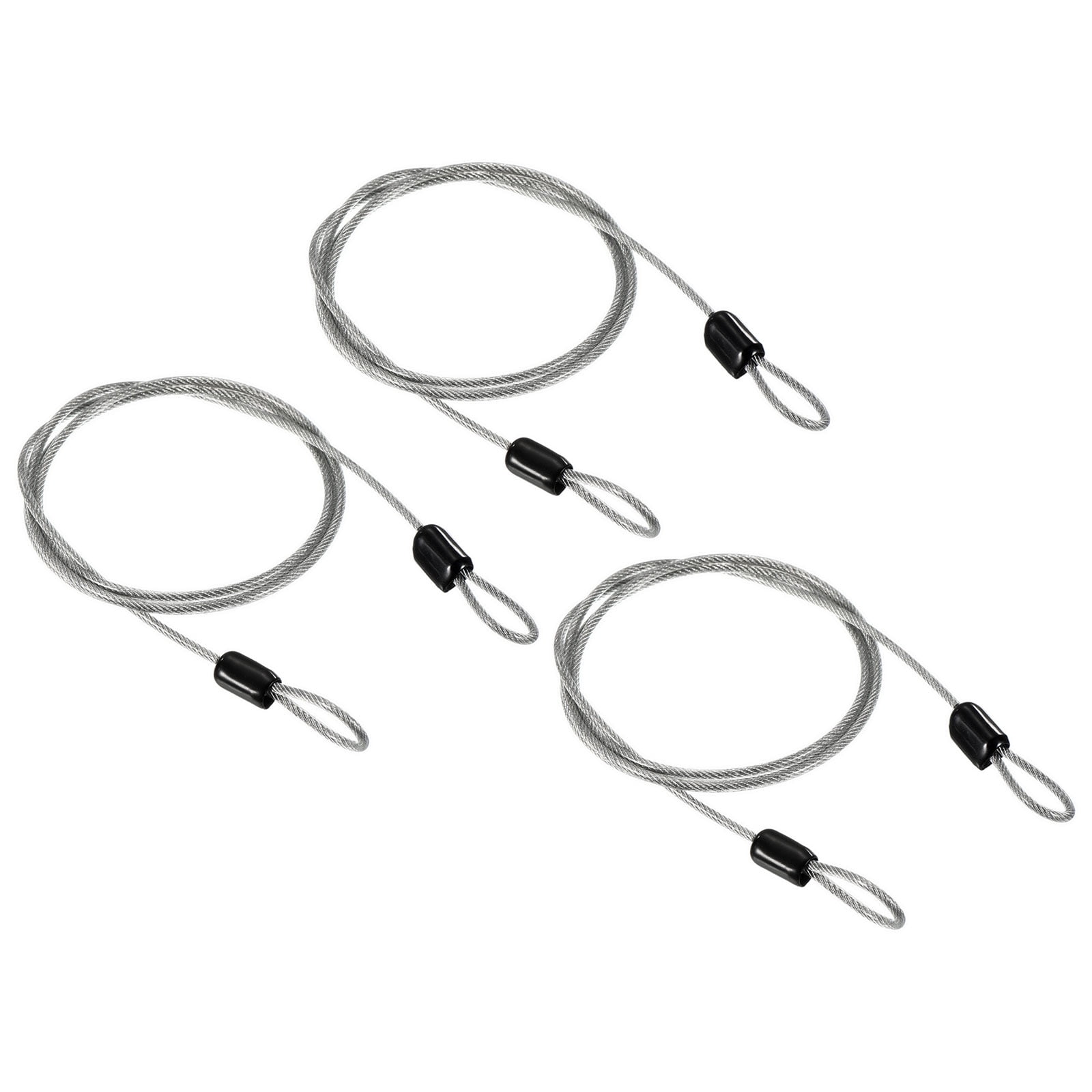 Security Cable 2.5mm x 1m/3.3ft Coated Luggage Lock Wire Rope with ...