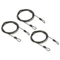 thumbnail image 1 of Security Cable 2.5mm x 2m/6.5ft Coated Luggage Lock Wire Rope with Double Loop, Gray, 3 Pack, 1 of 5