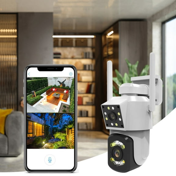 Security Camera, 2025 New Upgrade Lens Recording HD Full Color Night Vision Camera, 360° Panoramic Monitoring, 3MP Wifi Wireless Outdoor Rainproof Camera, Smart Remote APP Control