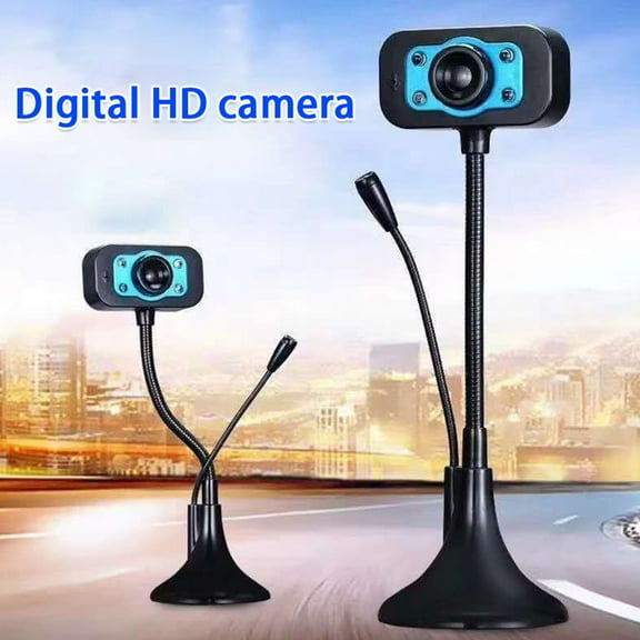 Security Camera, 2025 Upgrade LED HD Webcam Desktop Computer PC Video Usb with Microphone Night Vision Camera