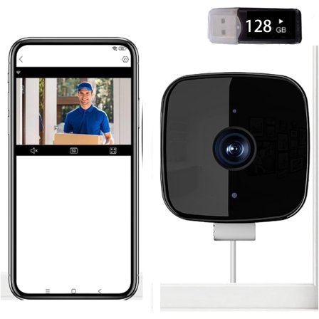 Security Camera,5G Dual-Band Smart 2MP Security Camera, Person Detection, Color Night Vision 24/7 Recording & Smart Alerts, Effortless Sharing & Comprehensive Control (While+Black,128G)
