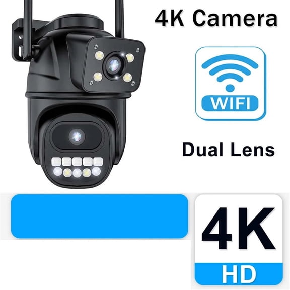 Security Camera, 8K 16MP IP Camera 20X Zoom PTZ Outdoor Wireless Security Camera Four Lens CCTV Cam 4K Video Surveillance Cameras Smart Home HD Night Vision