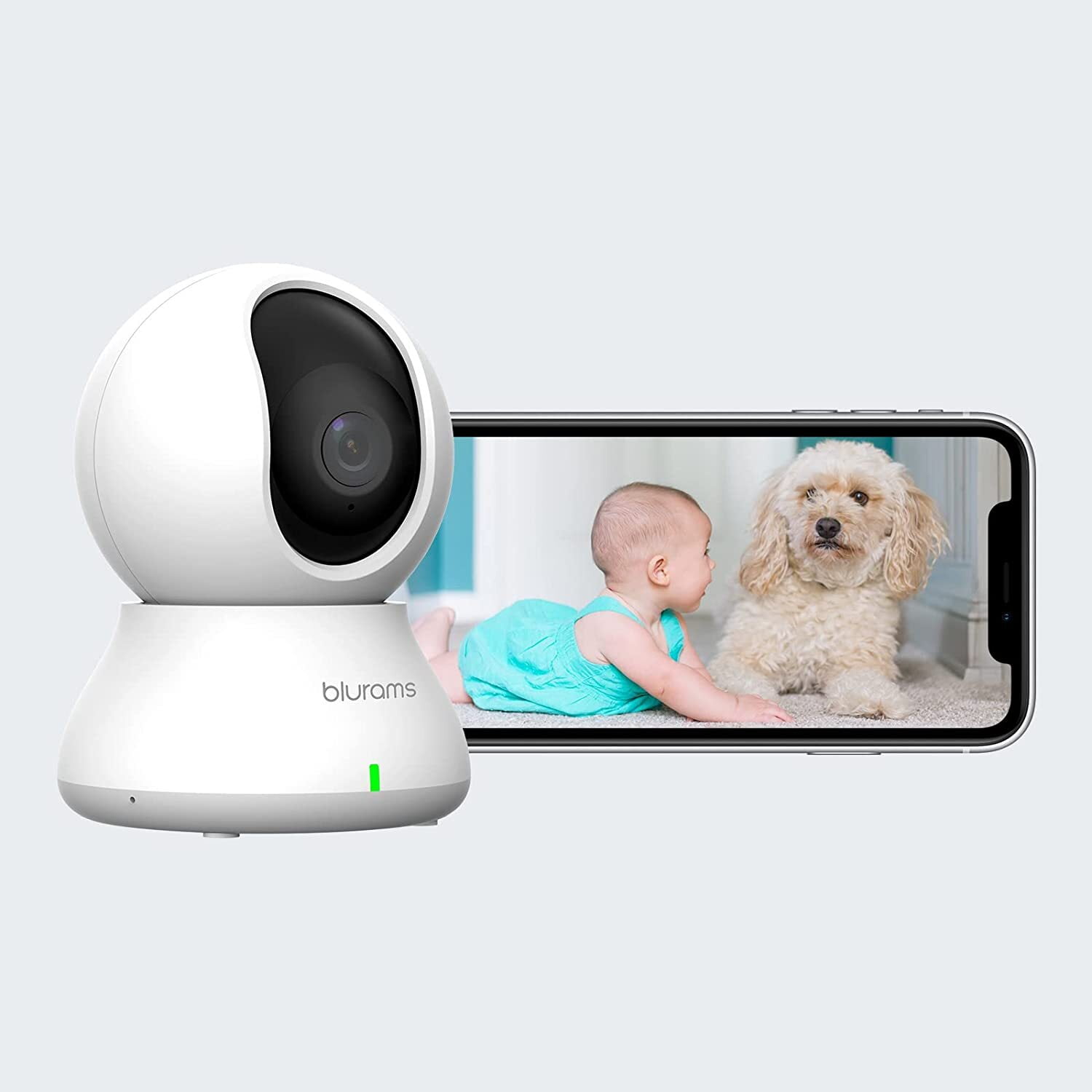 blurams Cámara para mascotas 2K, cámara de seguridad interior de 360°,  cámara para perro con aplicación de teléfono, cámaras PTZ para seguridad  del