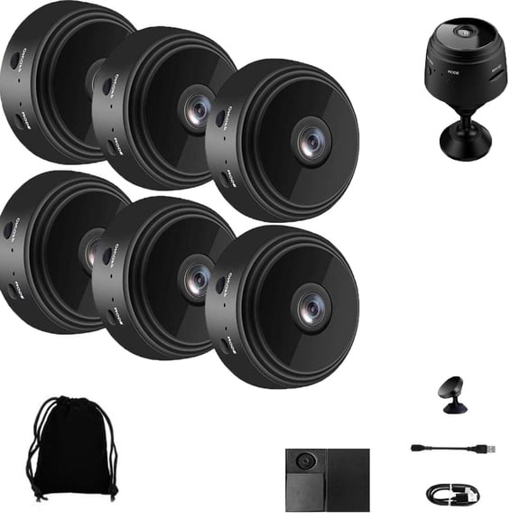 Security Camera, Mini 1080p HD Wireless Cam with Audio for Indoor/Outdoor Surveillance, Ideal for Monitoring