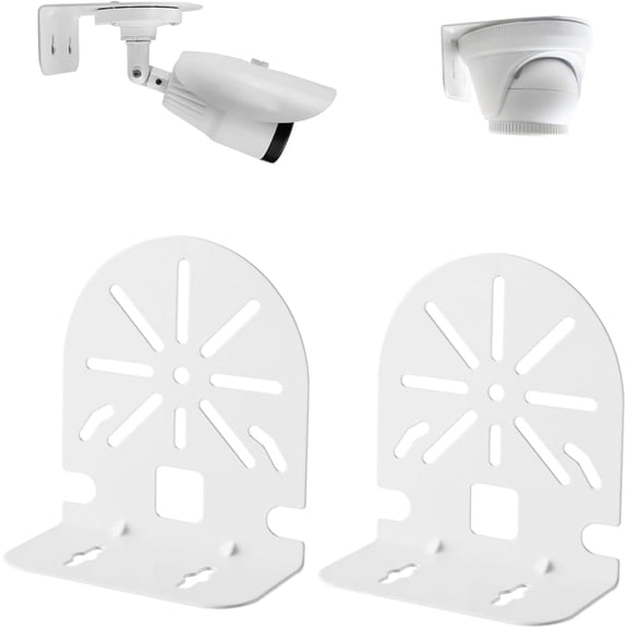 Security Camera Mount CCTV Security Dome IP Camera Mounting,Dome Cameras BracketL-Shape Dome Camera Bracket (2 Pack) (XBQ-2.5)