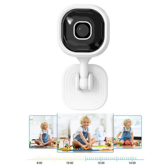 Security Camera Outdoor/Indoor HD Night Vision Wired Home Cam, AI Human Detection, Cloud/SD Card Storage, Derict to WiFi, Two-Way-Audio, Smartphone Control, White