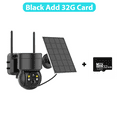 Security Camera Outdoor, PTZ IP Camera Outdoor Wireless Solar Camera