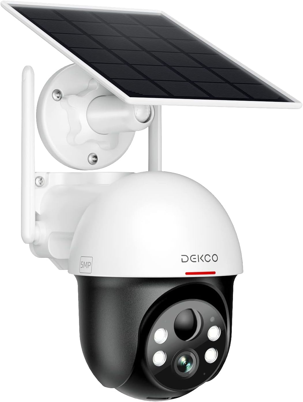 Security Camera Wireless Outdoor 360° View, DEKCO 5MP Solar Security