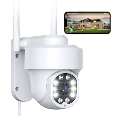 Security Camera Wireless WiFi, Netvue 360° PTZ WiFi Surveillance Cameras for Home Security System – 2.4GHz WiFi Only