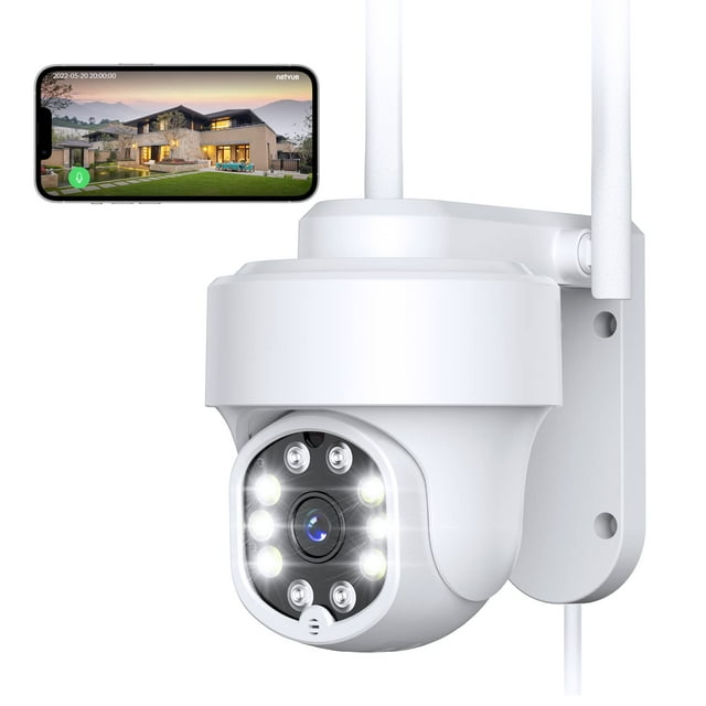 Security Camera Wireless WiFi, Netvue Home Surveillance Cameras Outdoor 360° View, WiFi Camera