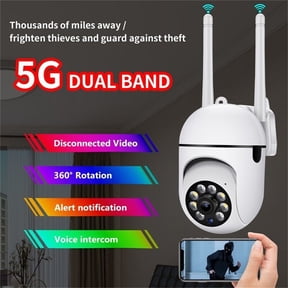 Security Cameras,2.4GHz & 5G WiFi Cameras Home Security,1080P Dome Surveillance Cameras 355 View, Security Camera with Motion Detection,2-Way Audio (1PC)