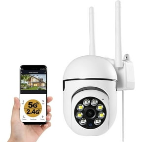 Security Cameras,2.4GHz & 5G WiFi Cameras Home Security,1080P Dome Surveillance Cameras 360° View,Waterproof Security Camera with Motion Detection,2-Way Audio White (1PC)