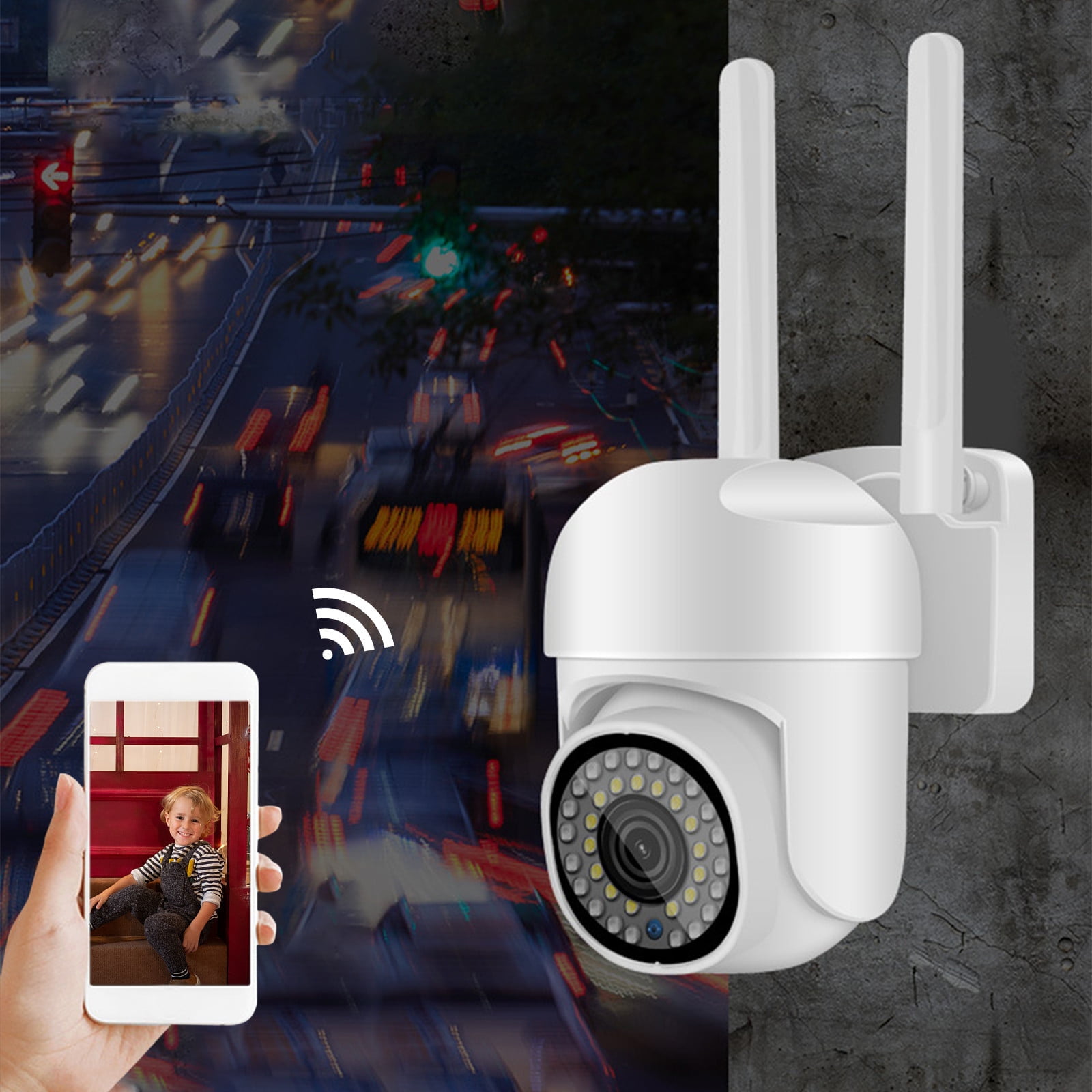 Security Cameras Outdoor Wireless WiFi Home Security Cameras, 1080P Full Color Night Vision