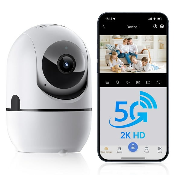 5G&2.4G WiFi Indoor Camera for Home Security, Pan/Tilt Baby/Pet Camera with Phone App, Motion Sensor & Night Vision, 2-Way Call, TF/Cloud Storage