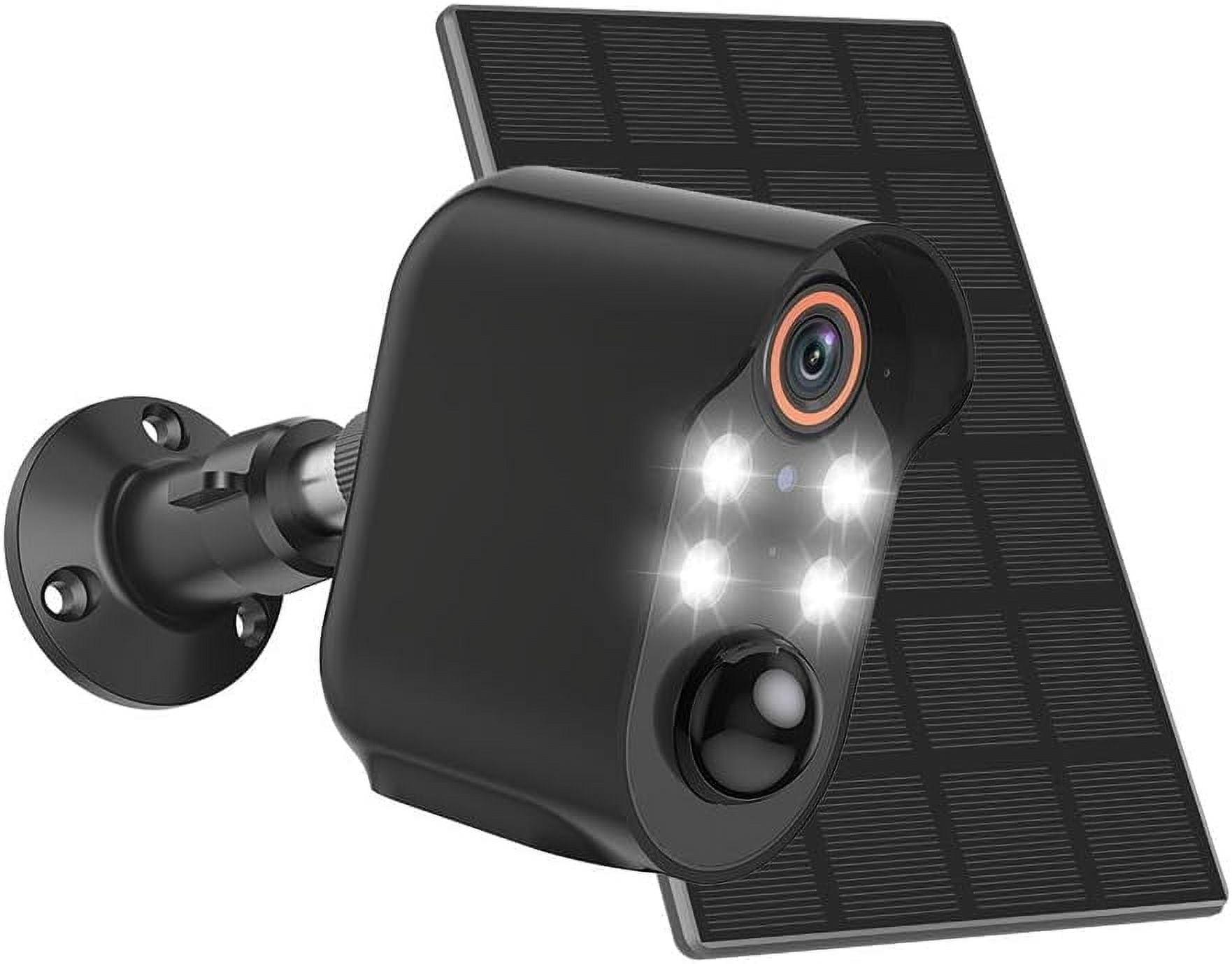 Security Cameras Wireless Outdoor, 1080P Battery Powered Color Night Vision Camera, PIR Motion Detection, IP66 Waterproof, Cloud Storage, Instant Alert, 2.4GHz WiFi, Solar Camera for Home,Black