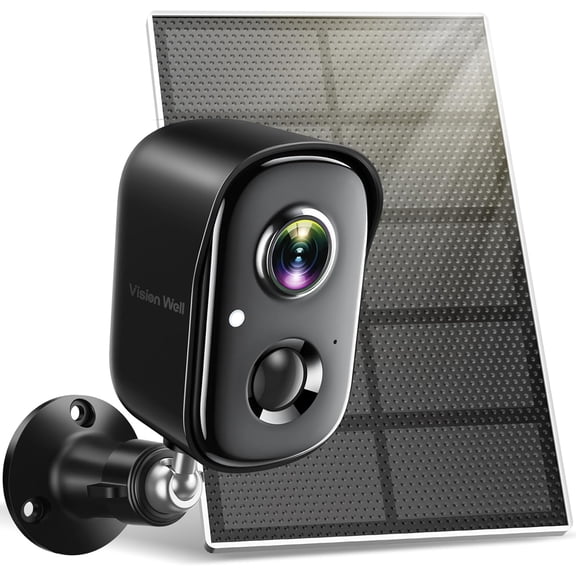 Security Cameras Wireless Outdoor, 2K Solar Cameras for Home Security, WiFi Cameras Battery Powered, AI Motion Detection, Color Night Vision, 2-Way Talk, Spotlight Siren Alarm-Black Grey Solar Camera