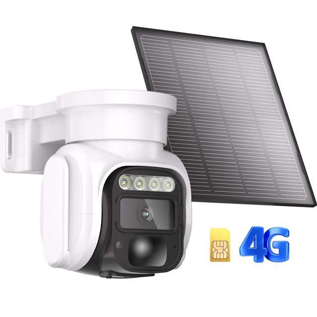 Security Cameras Wireless Outdoor Solar Powered, 4G LTE Cellular