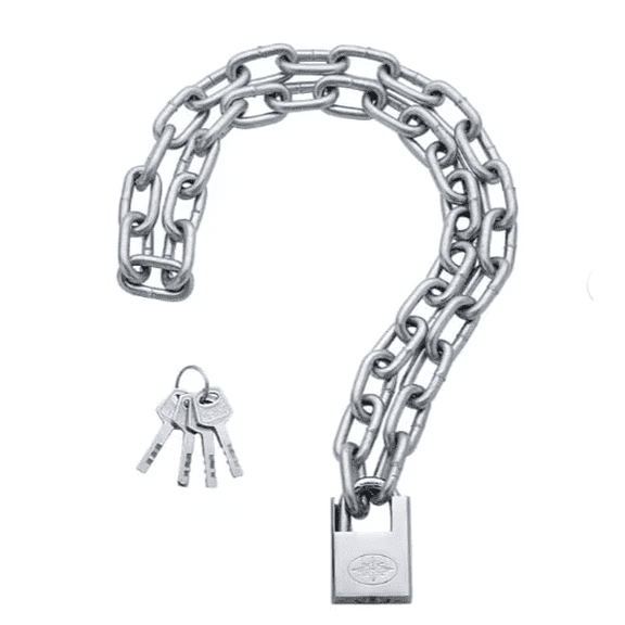 Security Chain Lock,Bike Chain Lock, Premium Case-Hardened Security Chain ,Cannot Be Cut with Bolt Cutters Or Hand Tools, Ideal for Motorcycles, Bike, Generator, Gates ,Outdoor Furniture